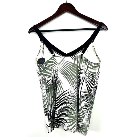 New Coco Reef Women Sz 34DD Core V Neck Bra Sized Tankini Top Endless Palm E2 - Picture 6 of 12